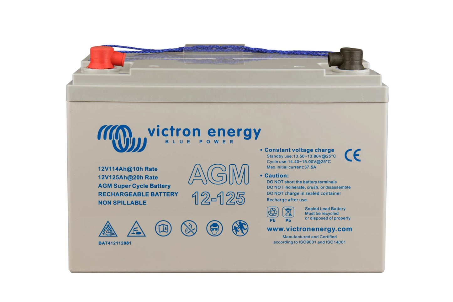 Victron Energy AGM Super Cycle Battery 12V 125Ah (M8)