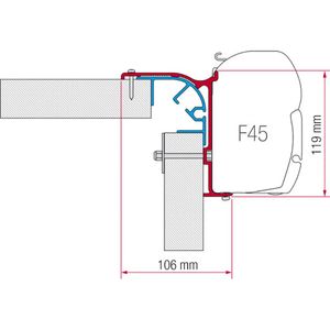 Fiamma Adapter Bracket Kit for Bailey Mk 1 (98655-879)