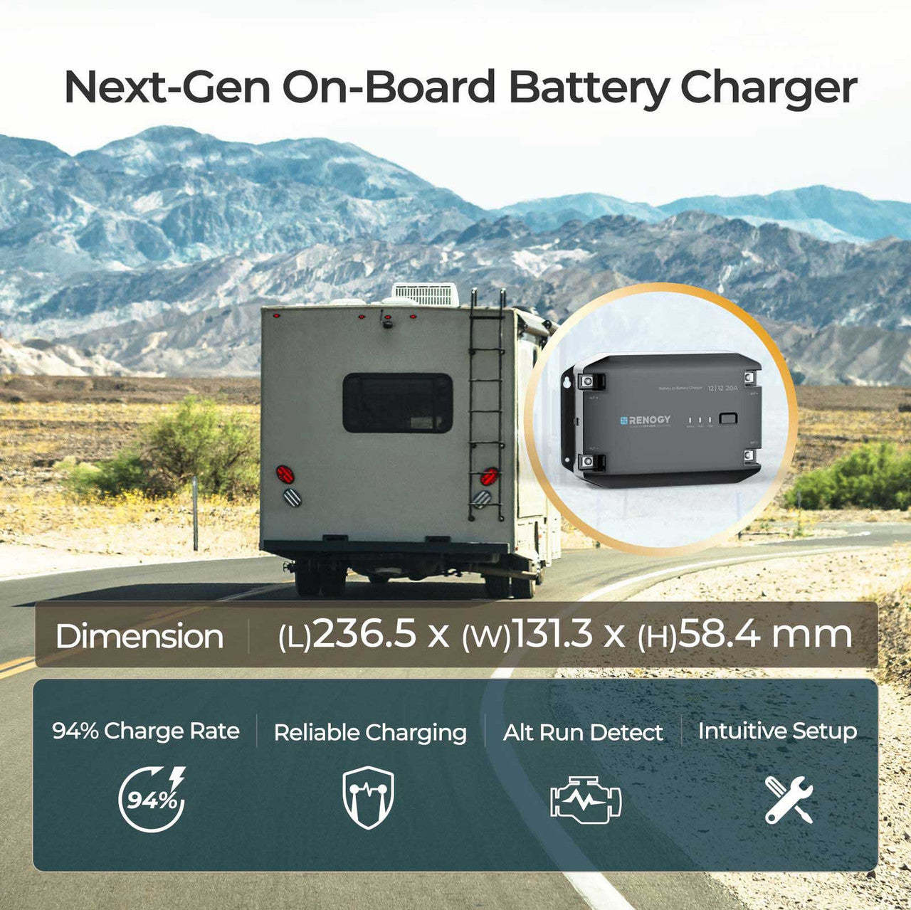 12V 20A DC to DC Battery Charger