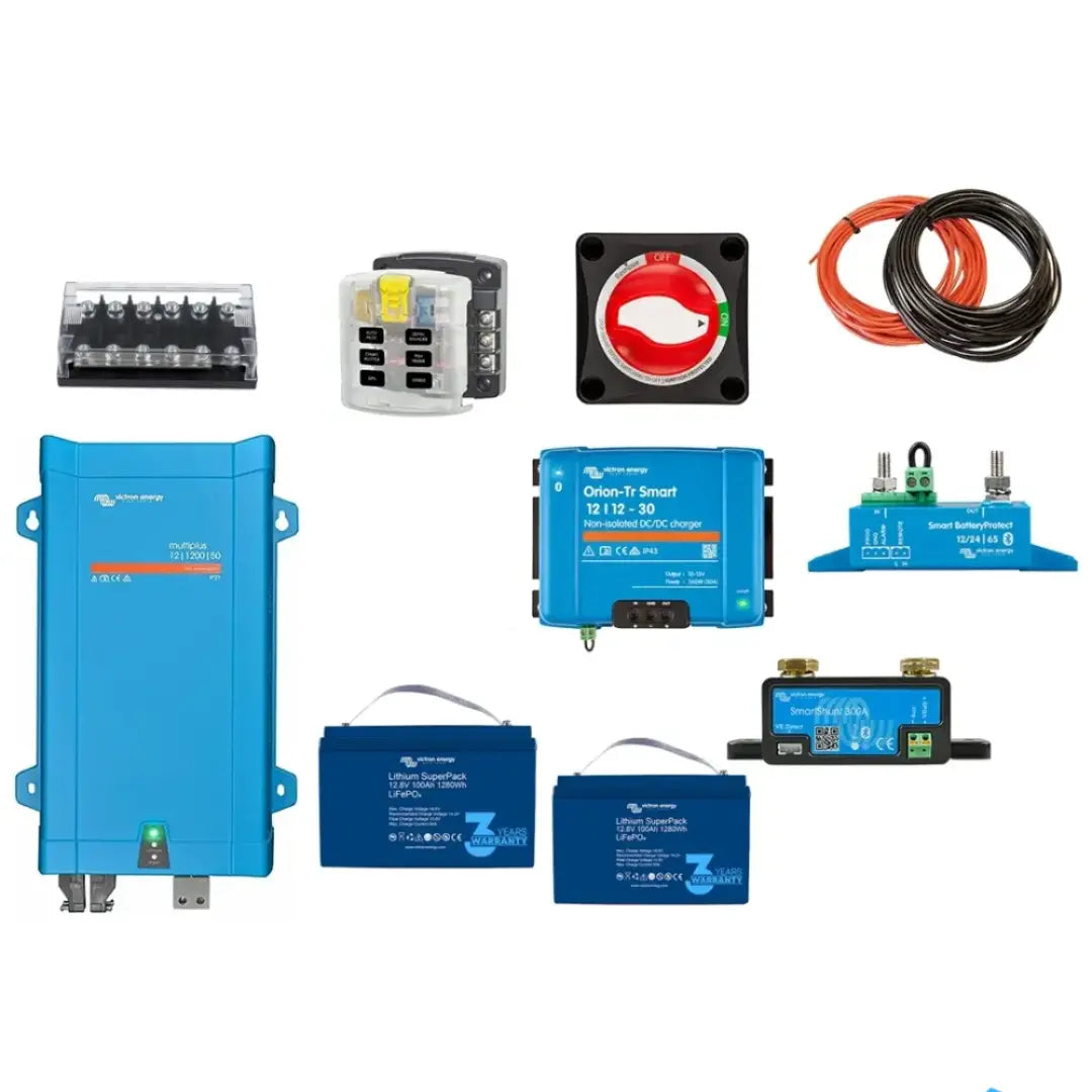 Silver Electrical System – 12V 1.2kVA 200Ah Lithium Kit Crafty Camper Supplies