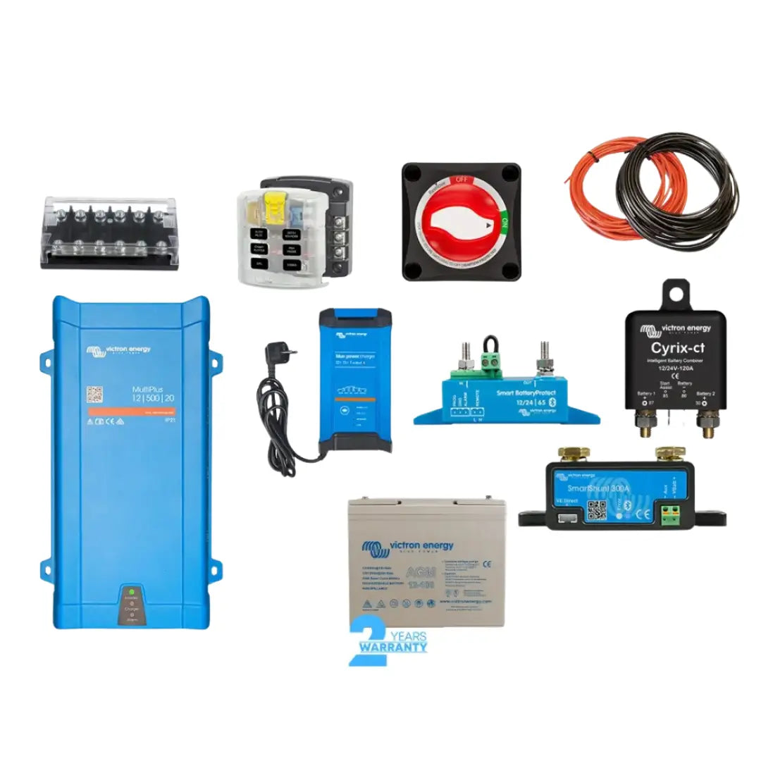Bronze Electrical System – Basic 12V 500VA AGM Kit Crafty Camper Supplies