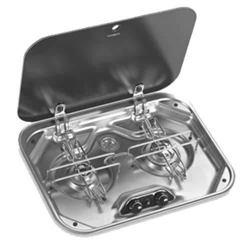 SMEV 2 BURNER HOB WITH GLASS LID - 8022