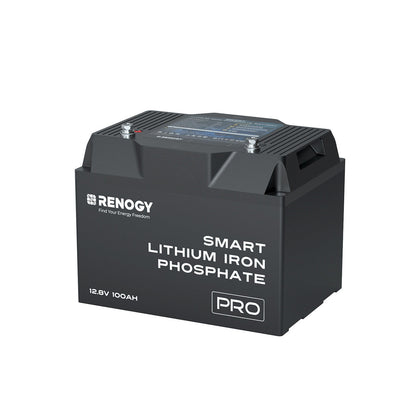 Pro-12V 100Ah Deep Cycle Lithium Iron Phosphate Battery w/Bluetooth & Self-heating Function