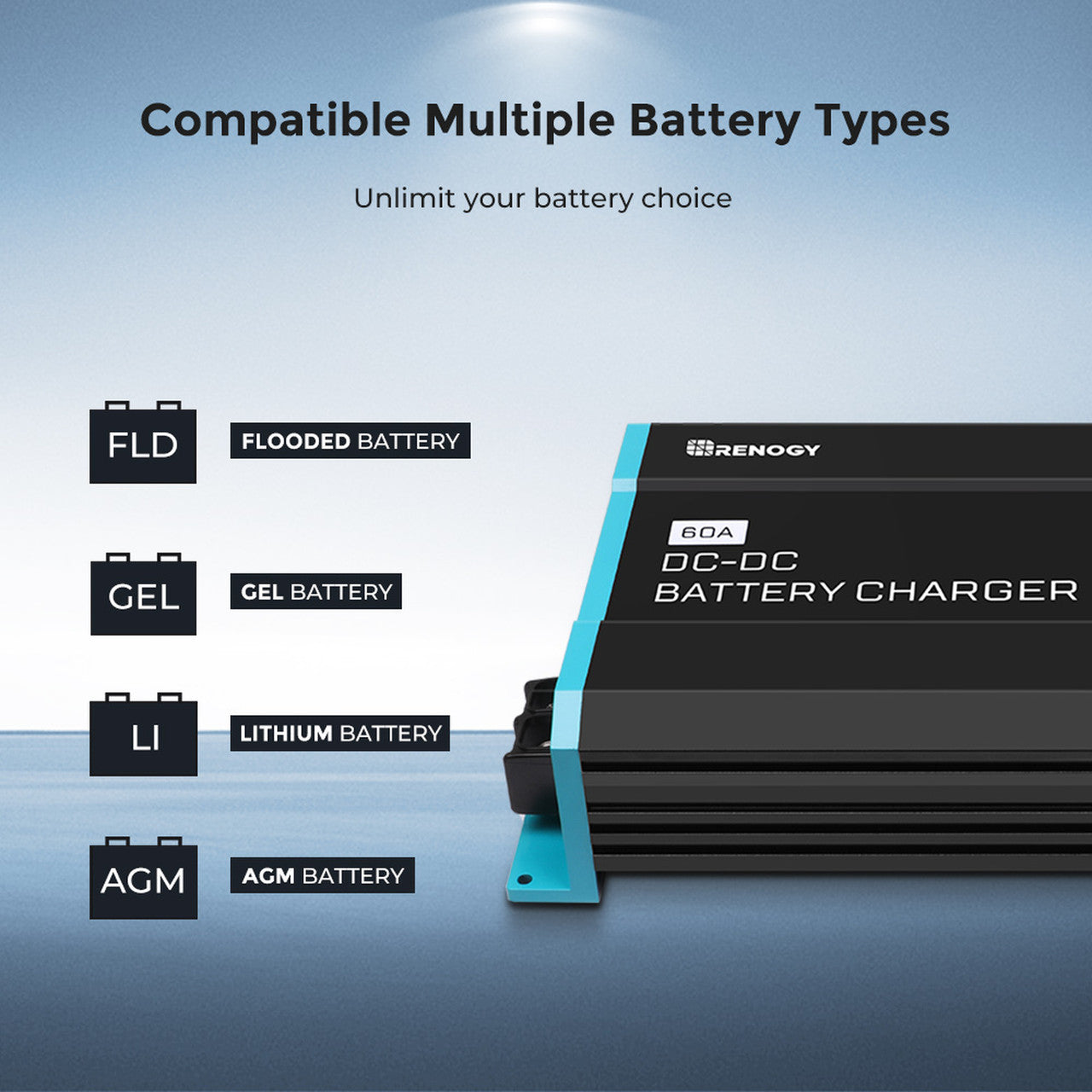 12V 60A DC to DC On-Board Battery Charger