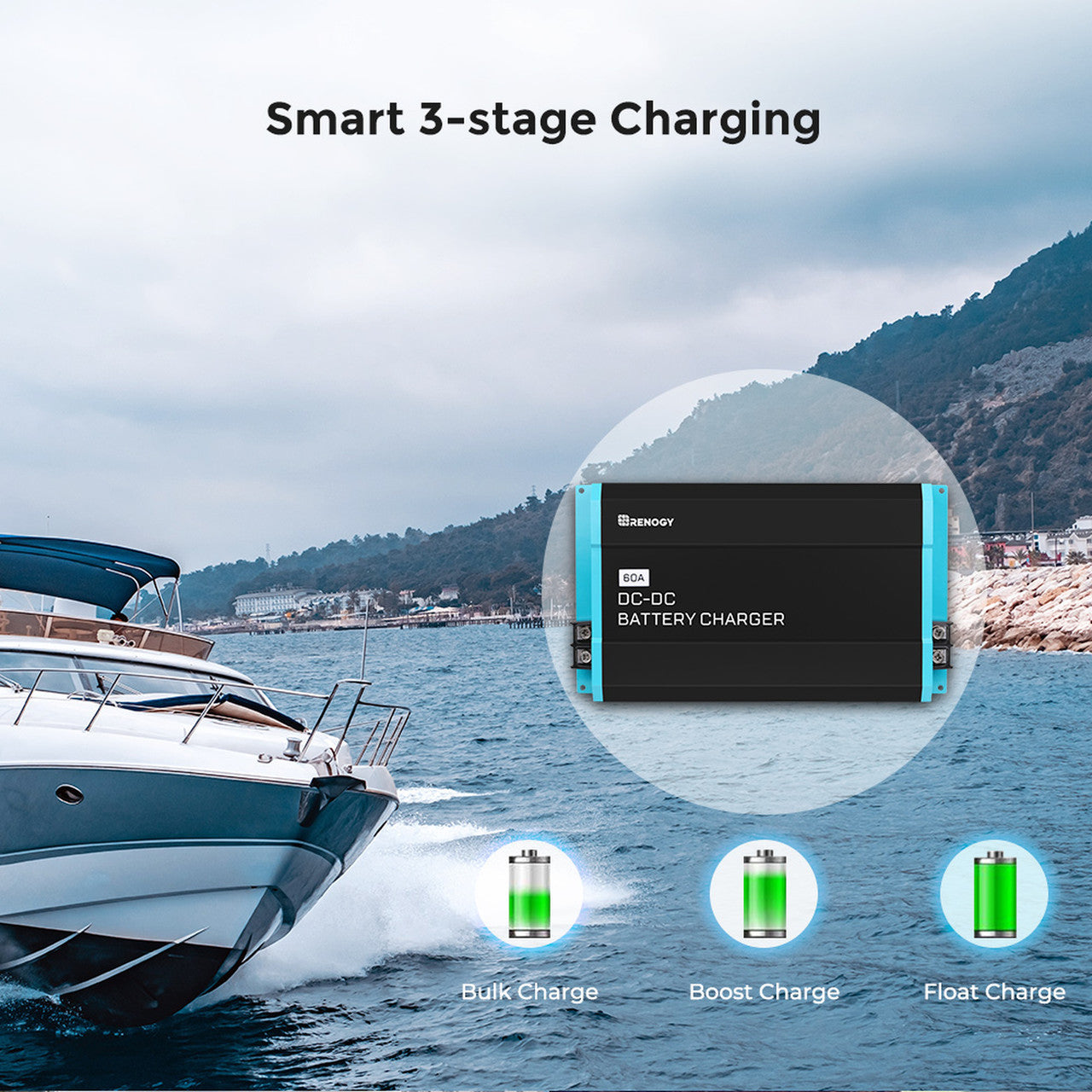 12V 60A DC to DC On-Board Battery Charger