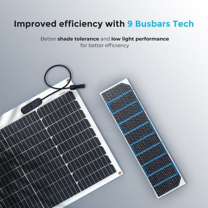 50 Watt 12 Volt Flexible Monocrystalline Solar Panel