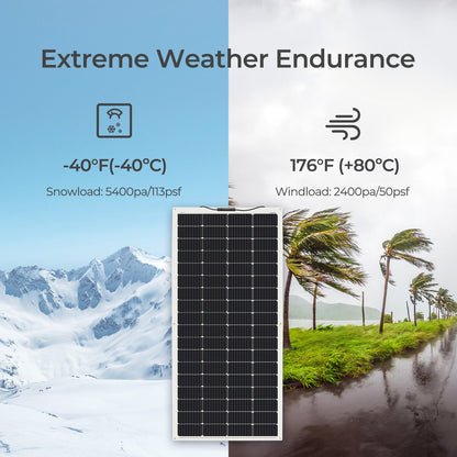 200 Watt 12 Volt Flexible Monocrystalline Solar Panel