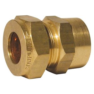 Brass Female Stud Coupling 15mm x 1/2" BSP