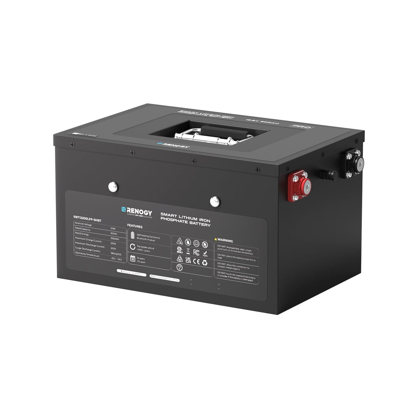 Pro 12.8V 135Ah/200Ah/500Ah Underseat Lithium Iron Phosphate Battery