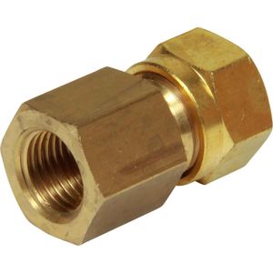 AG Brass Female Stud Coupling 10mm x 1/4" BSP