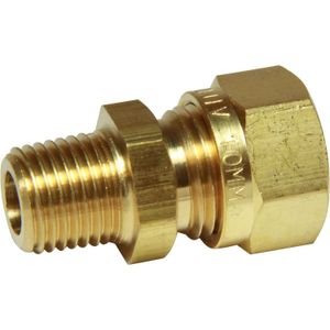 AG Brass Male Stud Coupling 8mm x 1/4" BSP Taper