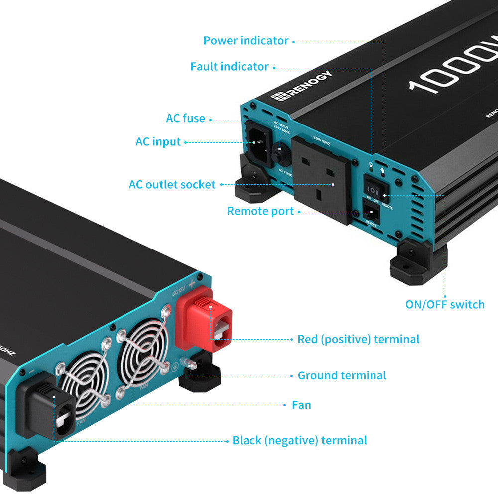 12V 3000W Pure Sine Wave Inverter with UPS Backup