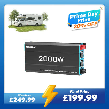 12V 2000W Pure Sine Wave Inverter with UPS Backup