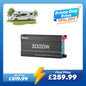 3000W 12V Solar Inverter Pure Sine Wave DC to AC for Camper Van Motorhome Off-Grid