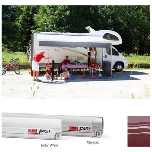 Fiamma Polar White F45L 550 Awning Bordeaux Fabric (06530B01D)