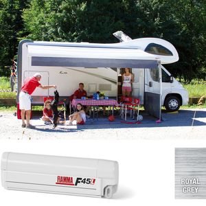 Fiamma Polar White F45L 550 Awning Royal Grey Fabric (06530B01R)