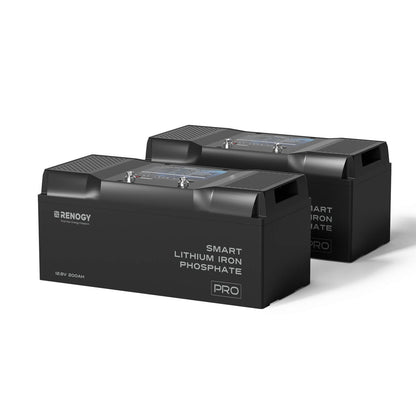 Pro-12V 200Ah Deep Cycle Lithium Iron Phosphate Battery w/Bluetooth & Self-heating Function