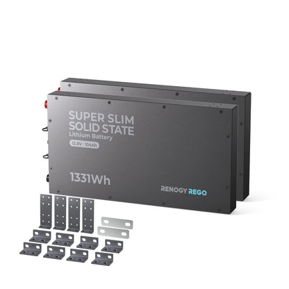 REGO - 12.8V 104Ah Super Slim Lithium Iron Phosphate Battery