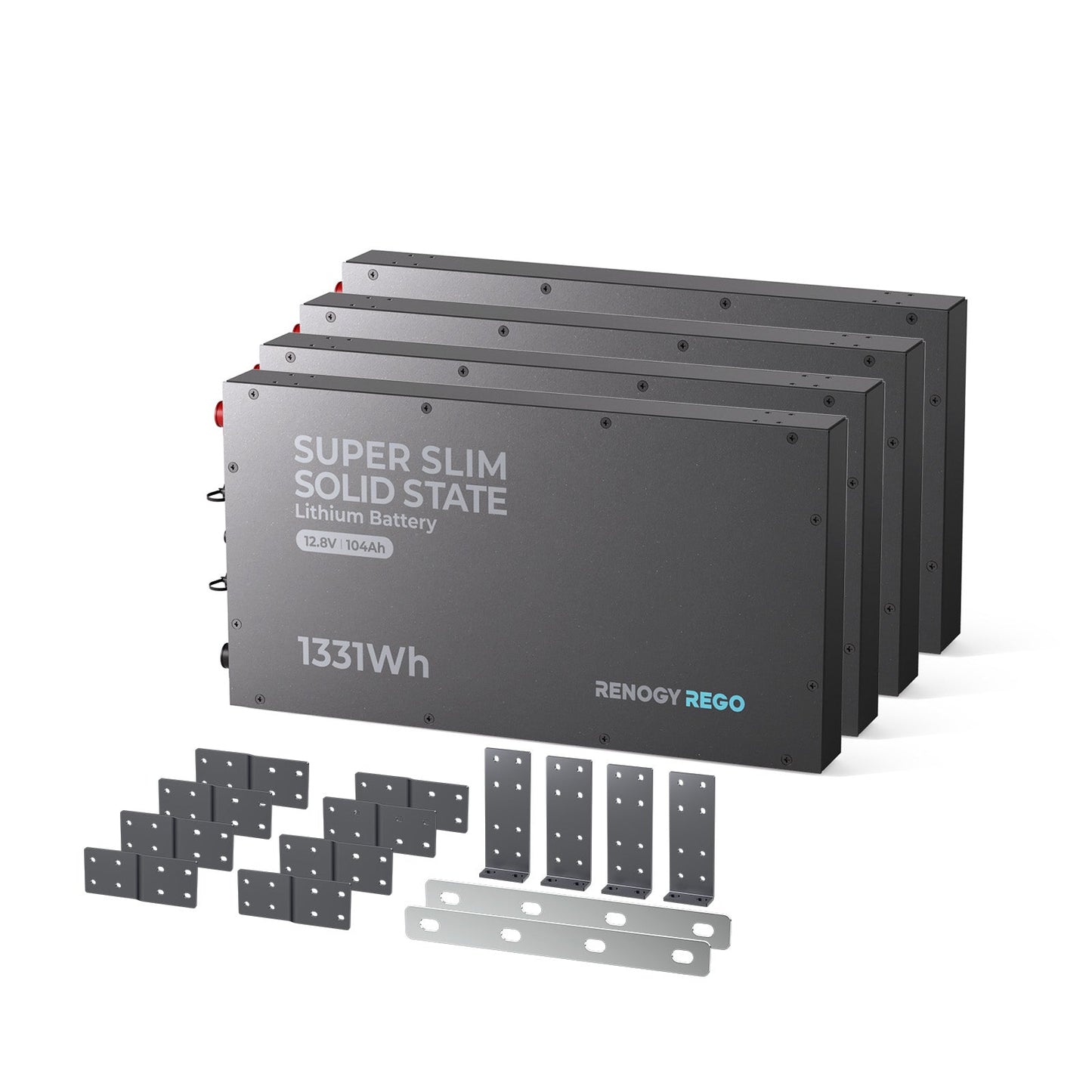 REGO - 12.8V 104Ah Super Slim Lithium Iron Phosphate Battery