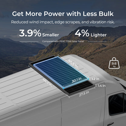 12V 175W 16BB N-Type High Efficiency Solar Panel