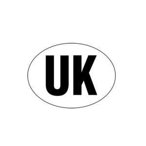 UK Vehicle Sticker 182 x 133mm (Extra Large, Oval)