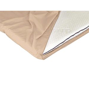 Zipped Sheet for Duvalay Comfort Travel Topper 5cm Thick - Cappuccino