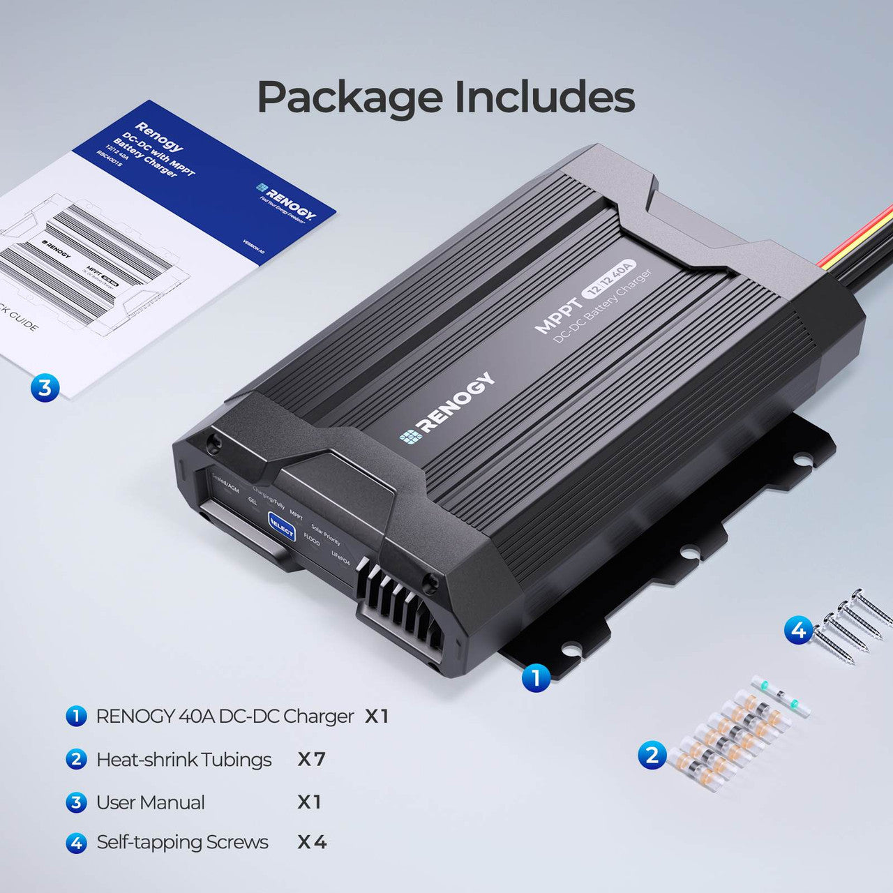 RENOGY 40A DC-DC Battery Charger with MPPT
