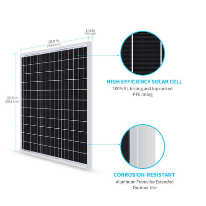 12V 50W Monocrystalline Small Solar Panels