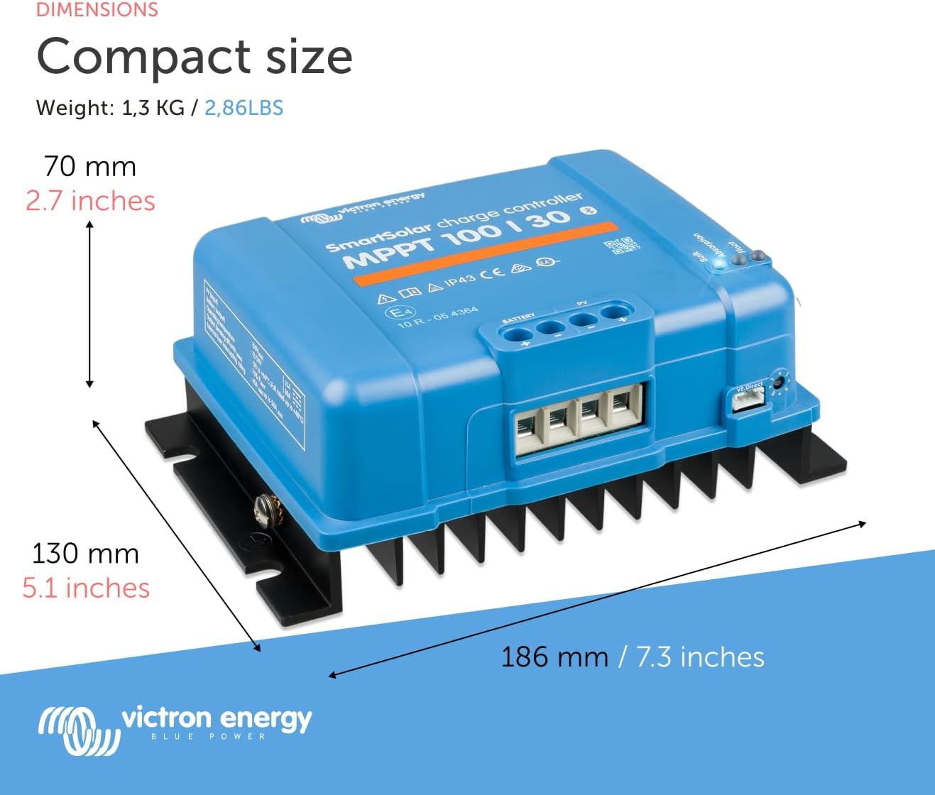 Victron MPPT 100/30 - SmartSolar Charge Controller - SCC110030210
