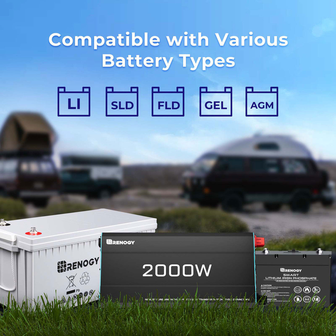 12V 2000W Pure Sine Wave Inverter with UPS Backup