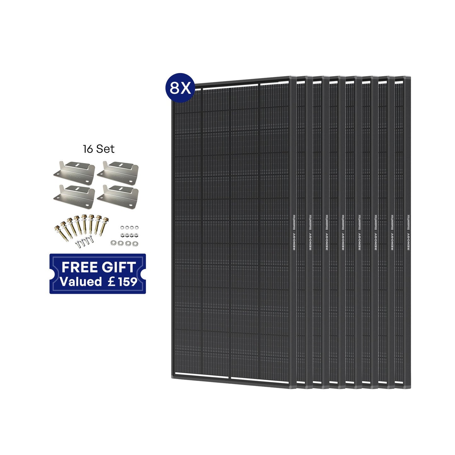 ShadowFlux 12V 200W Anti-Shading Solar Panel