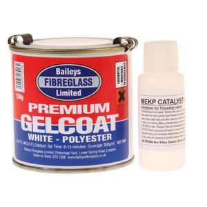 Baileys Fibreglass Gelcoat Brilliant White 250g