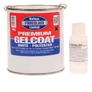 Baileys Fibreglass Gelcoat Brilliant White 500g