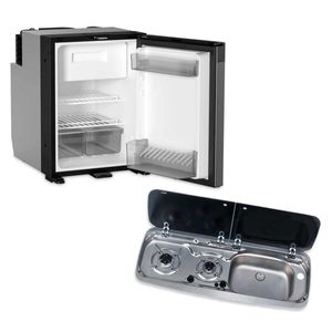 Dometic NRX50 Fridge and 9222 Hob/Sink Unit Bundle (Sink on Right)