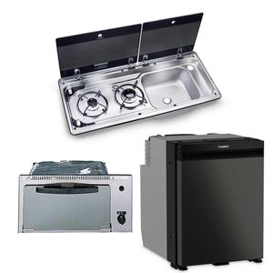 Dometic NRX50 Fridge, Smev 555 Grill and 9722 Hob/Sink (Sink on Right)