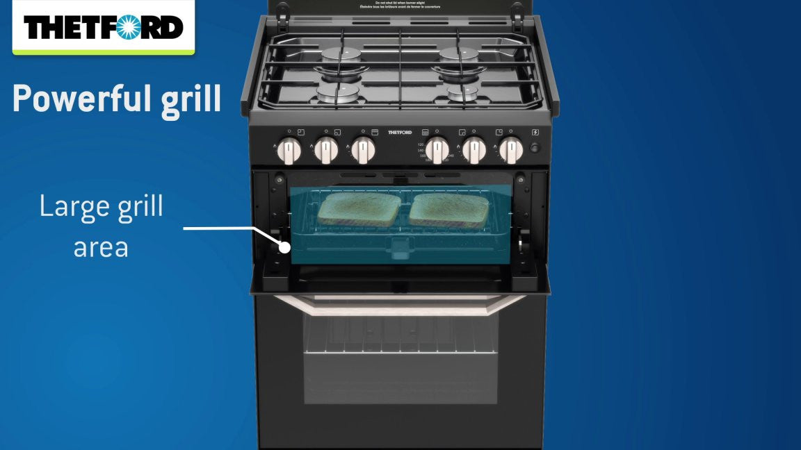 Thetford K1520 Lightweight Oven and Hob Cooker With Dual Fuel Option