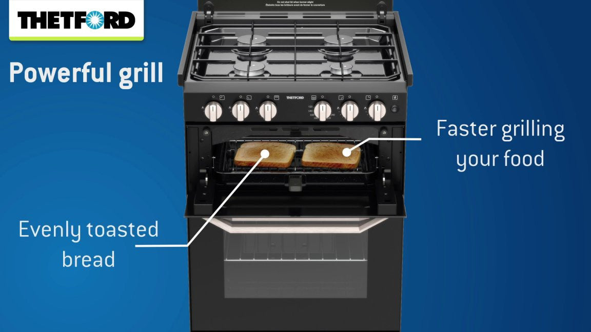 Thetford K1520 Lightweight Oven and Hob Cooker With Dual Fuel Option