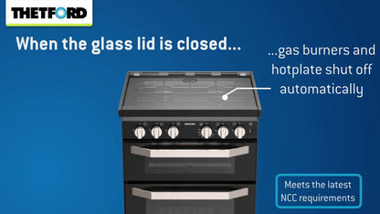 Thetford K1520 Lightweight Oven and Hob Cooker With Dual Fuel Option