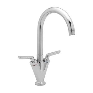 AG Swan Twin Lever Kitchen Monoblock Mixer Tap Chrome
