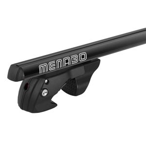 Menabo Shermon Black Raised Rail Roof Bars 1180mm (90kg Max.)