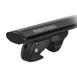 Menabo Jackson Black XL Raised Rail Roof Bars 1340mm (90kg Max.)