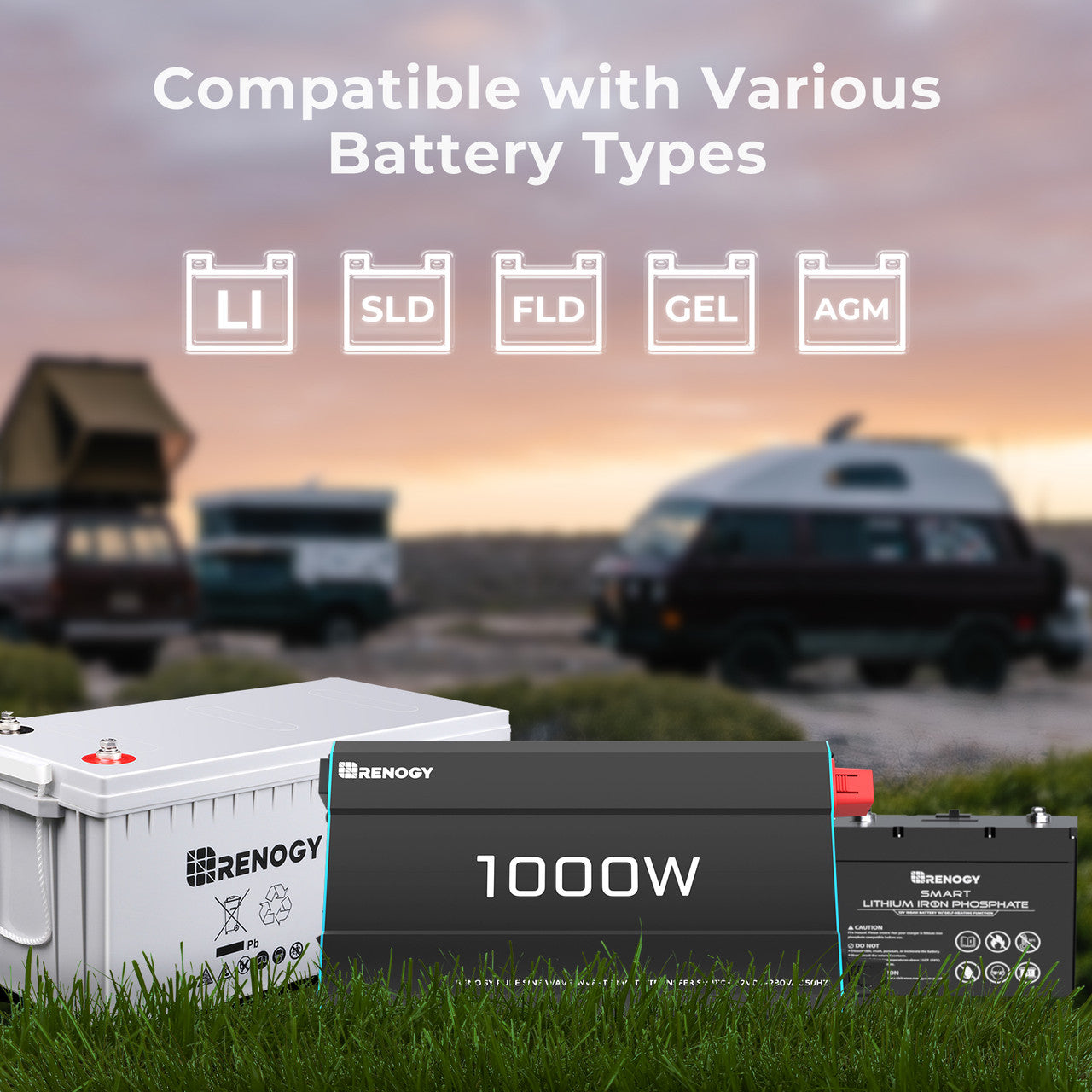 12V 1000W Pure Sine Wave Inverter with UPS Backup