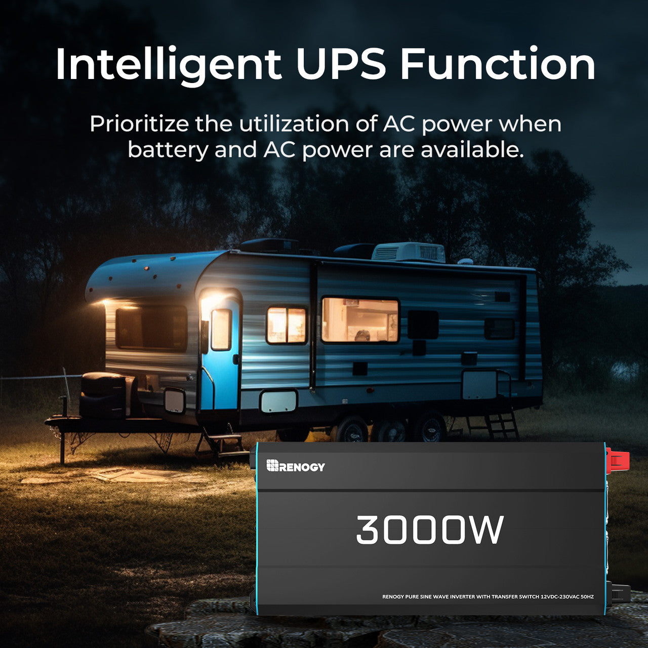 12V 2000W Pure Sine Wave Inverter with UPS Backup