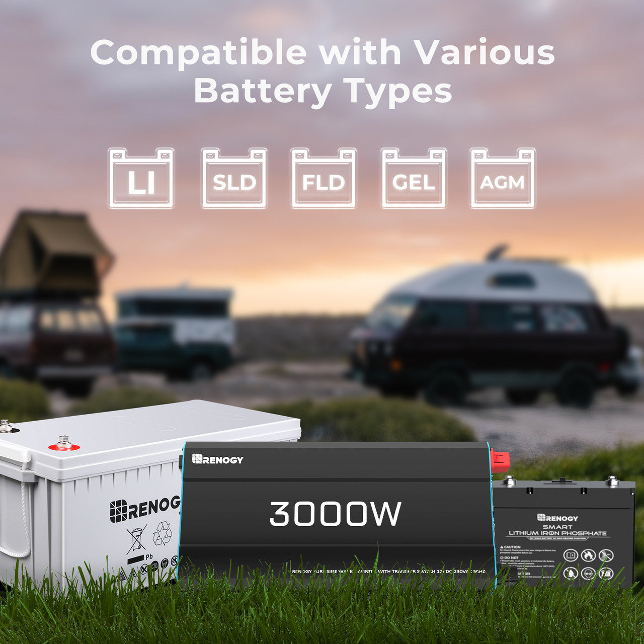 12V 2000W Pure Sine Wave Inverter with UPS Backup