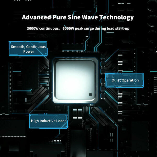 12V 3000W Pure Sine Wave Inverter with UPS Backup