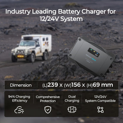 REGO 12V/24V 30A DC-DC Battery Charger