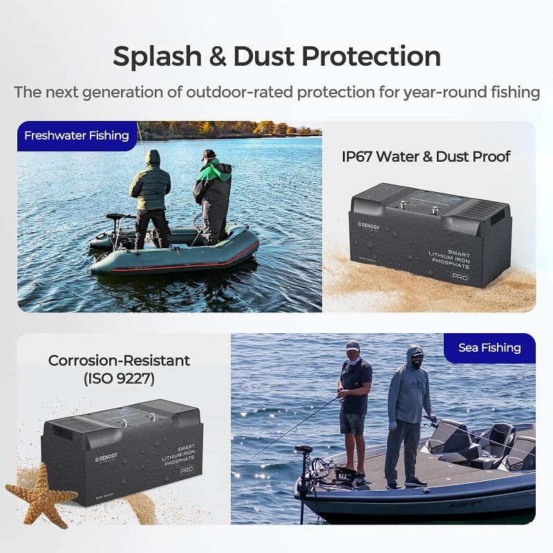 Pro-12V 200Ah Deep Cycle Lithium Iron Phosphate Battery w/Bluetooth & Self-heating Function