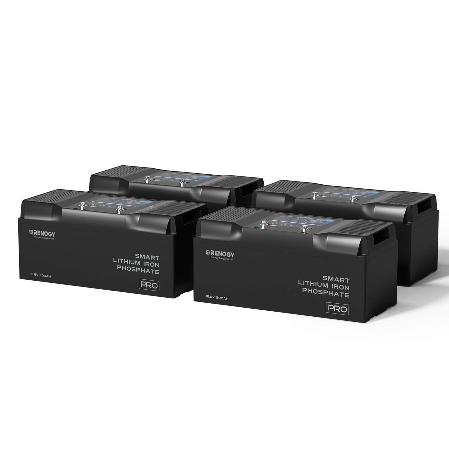 Pro-12V 200Ah Deep Cycle Lithium Iron Phosphate Battery w/Bluetooth & Self-heating Function