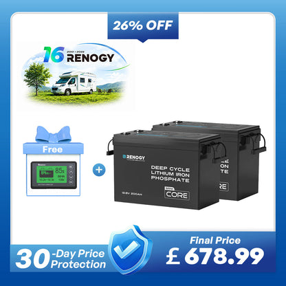 Core Mini - 12.8V 200Ah LiFePO4 Battery w/ Low-Temperature Protection