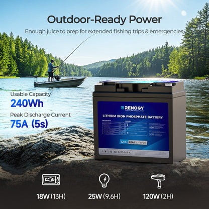 12V 20Ah Trolling Motor Lithium Iron Phosphate Battery